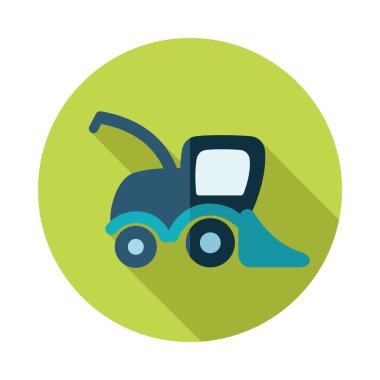 Hasat düz simgesi uzun gölge ile birleştirin