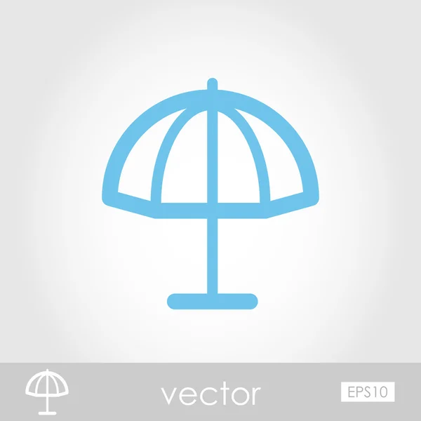 Playa Parasol vector icono — Vector de stock