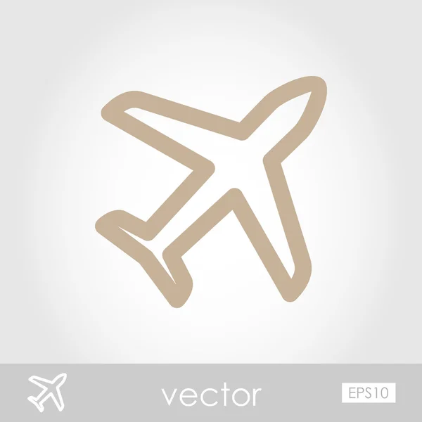 Flugzeug-Vektorsymbol — Stockvektor