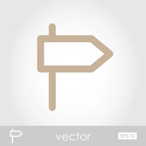 Camino señalización vector icono — Vector de stock