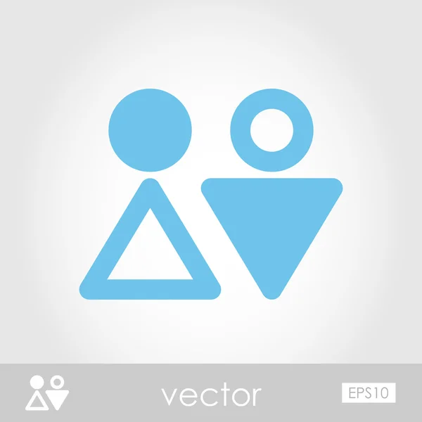 Icono de vector WC — Vector de stock