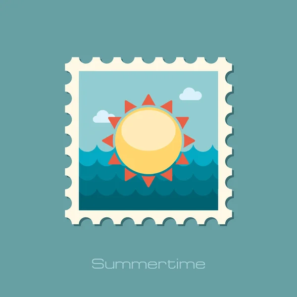 Zon platte stempel — Stockvector