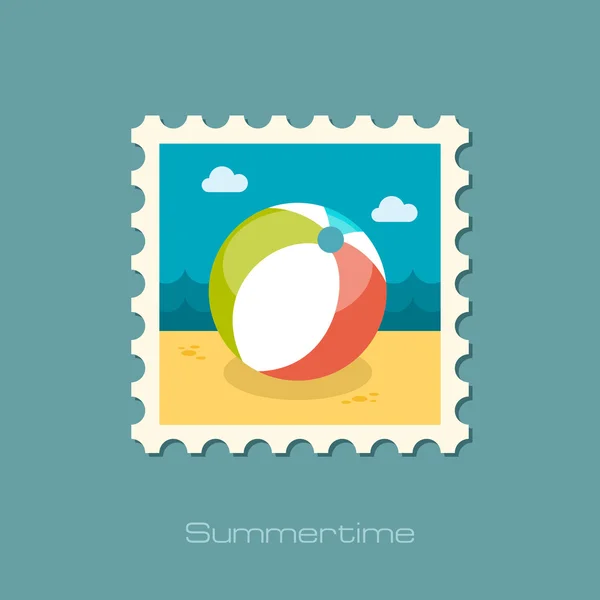 Beachball Flachstempel — Stockvektor