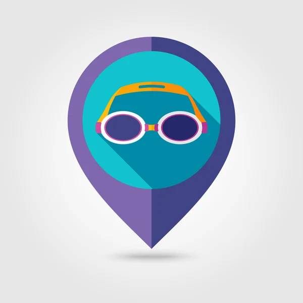 Reggles flat mapping pin icon — стоковый вектор