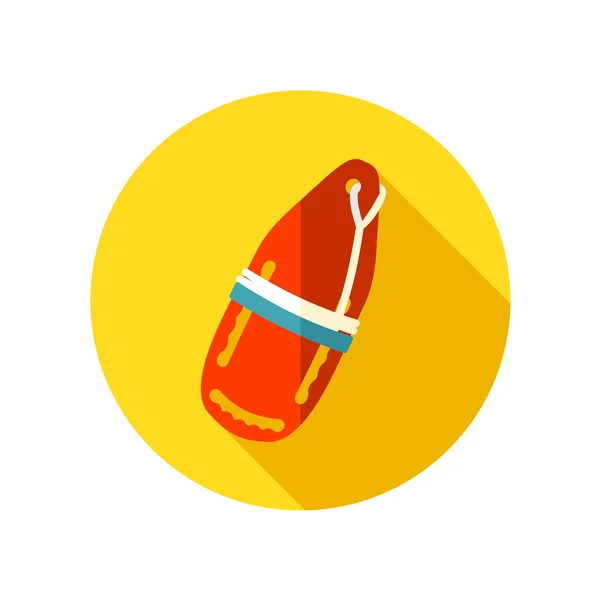 Torpedos salvavidas boya salvavidas icono plano — Vector de stock