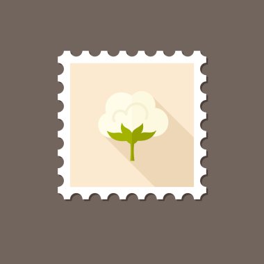 Uzun gölge ile pamuk düz pul