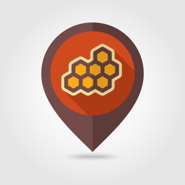 Petek arı düz eşleme PIN simgesi