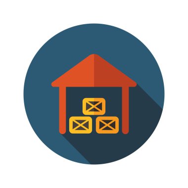 Uzun gölge düz simgesiyle döken