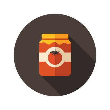 Konserve domates uzun gölge düz simgesiyle