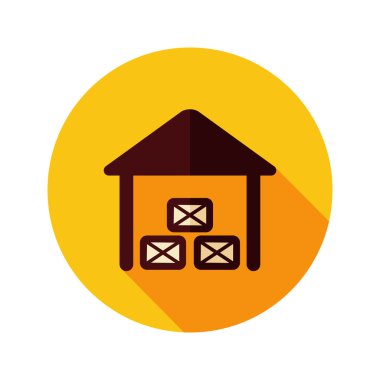 Uzun gölge düz simgesiyle döken