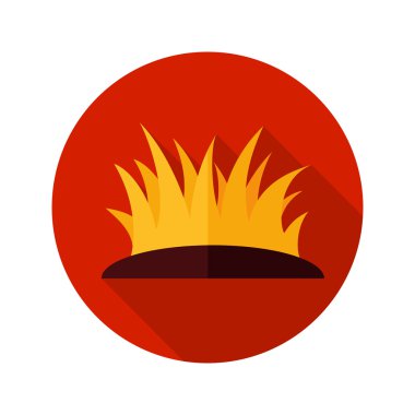 Sonbahar çimleri uzun gölge düz simgesiyle