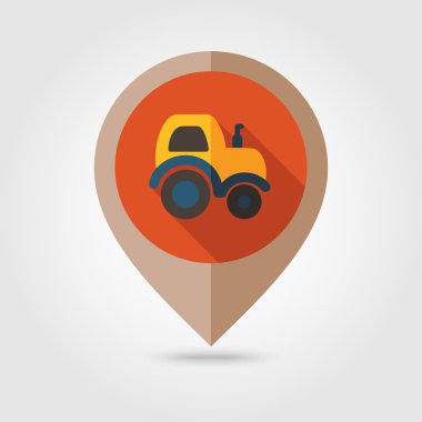 Traktör düz eşleme PIN simgesi