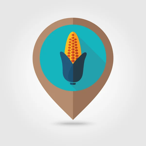 Mais flache Mapping-Pin-Symbol — Stockvektor