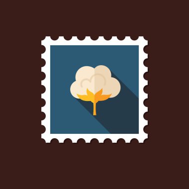 Uzun gölge ile pamuk düz pul