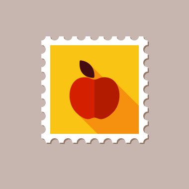 Uzun gölge ile Apple düz pul