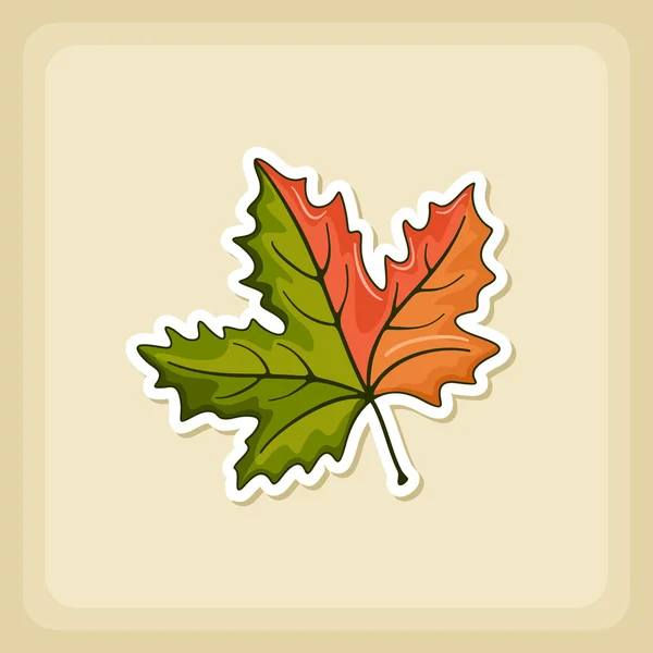 Autumn Leaves icon, Harvest Thanksgiving vector — Stock Vector