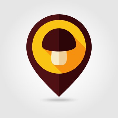 Mantar düz eşleme PIN simgesi