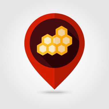 Petek arı düz eşleme PIN simgesi