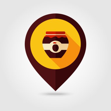 Erik reçel kavanoz düz eşleme PIN simgesi