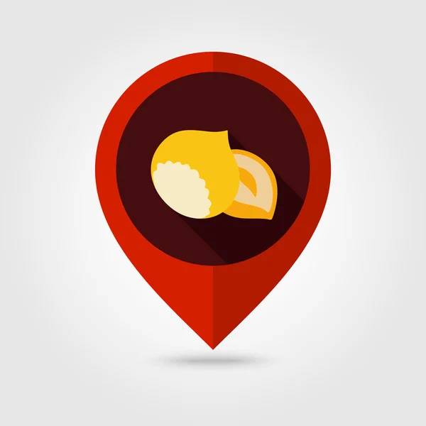 Mutter flache Mapping-Pin-Symbol — Stockvektor