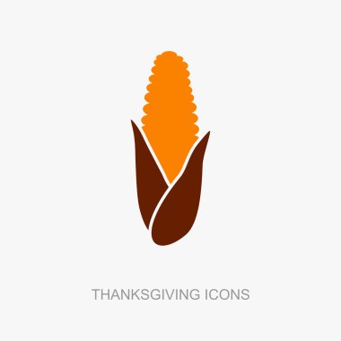 Mısır simgesi, hasat Şükran vektör