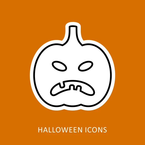 Halloween pumpkins icon — Stock Vector