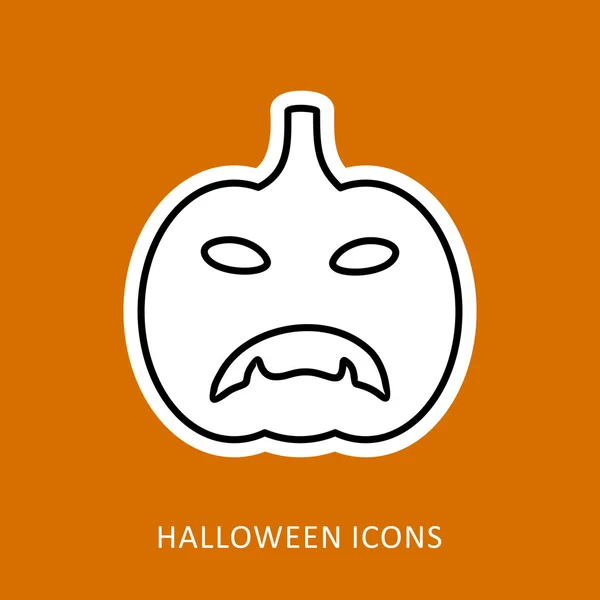 Halloween pumpkins icon — Stock Vector