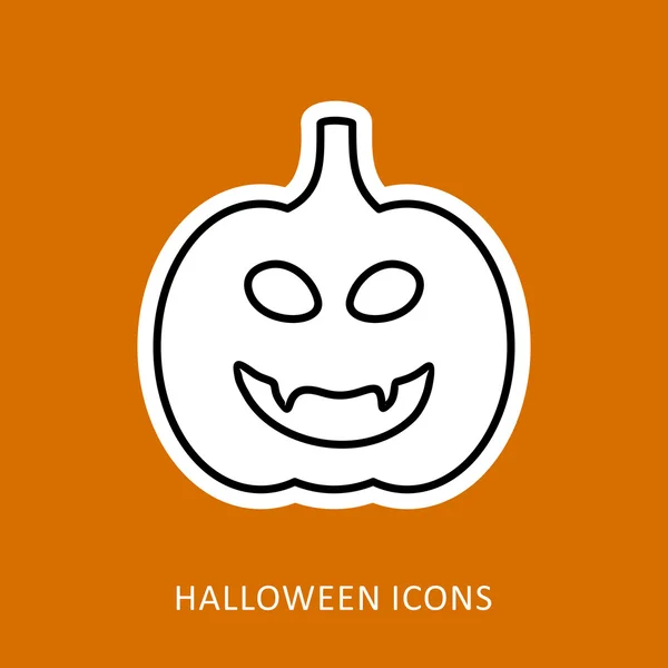 Halloween pumpkins icon — Stock Vector