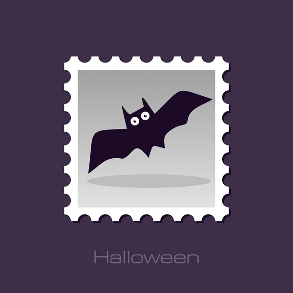 Timbro pipistrello di Halloween — Vettoriale Stock