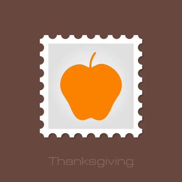 Selo de maçã, vetor de Ação de Graças da Colheita — Vetor de Stock