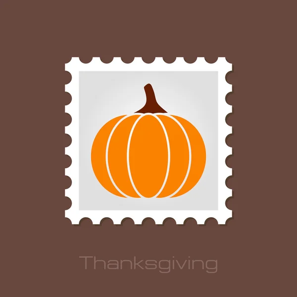 Timbre de citrouille, vecteur de récolte de Thanksgiving — Image vectorielle