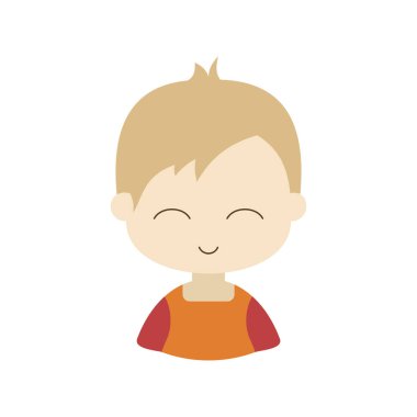 Erkek karakter, Avatar vektör simgesi ile yüzleşir. Avatar karakter portresi işaretleri. Web sitenizin tasarımı için grafik sembolü, logo, uygulama, UI