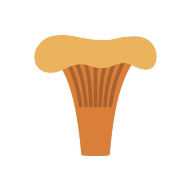 Mantar chanterelle tasarım vektör simgesini izole etti. Sebze işareti. Gıda ve içecek web sitesi için grafik sembolü, uygulama tasarımı, mobil uygulamalar ve yazdırma ortamı, logo, UI