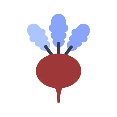 Şalgam izole tasarım vektör simgesi. Sebze işareti. Gıda ve içecek web sitesi için grafik sembolü, uygulama tasarımı, mobil uygulamalar ve yazdırma ortamı, logo, UI