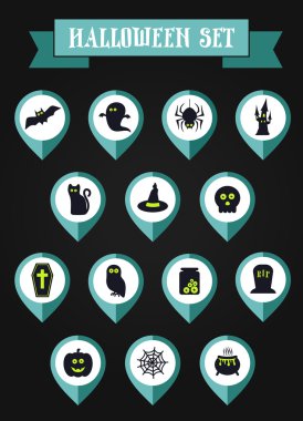 Cadılar Bayramı PIN simgesi eşlemesi kümesi