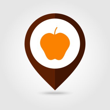 Elma eşleme PIN simgesi, hasat Şükran günü