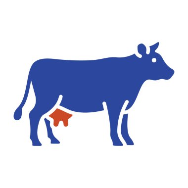 Süt ineğinin memelerini gösteren siyah bir sembolü. Süt ambalajı, tarım temaları veya kasap dükkanları için uygun basit düz vektör tasarımı