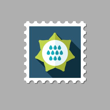 Uzun gölge ile ayçiçeği düz pul