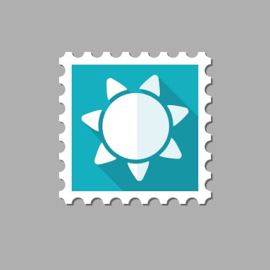 Uzun gölge ile güneş düz pul