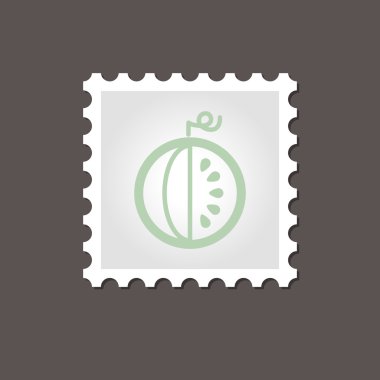 Karpuz damgası. Anahat vektör çizim