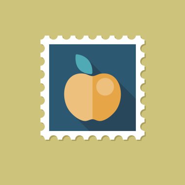 Uzun gölge ile Apple düz pul