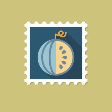 Uzun gölge ile karpuz düz pul