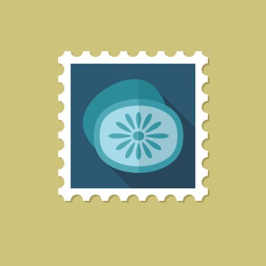 Uzun gölge ile kivi düz pul