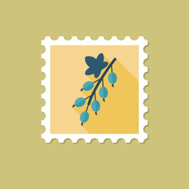 Frenk üzümü uzun gölge ile düz pul