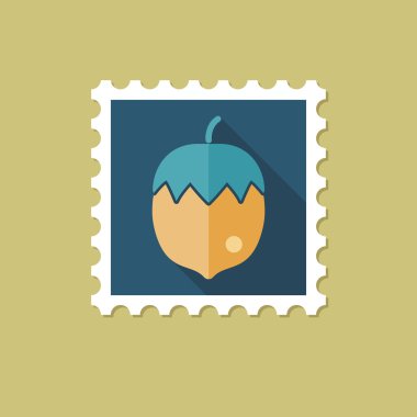 Uzun gölge ile fındık düz pul