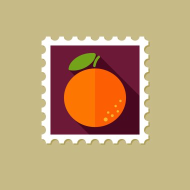 Uzun gölge ile turuncu düz pul