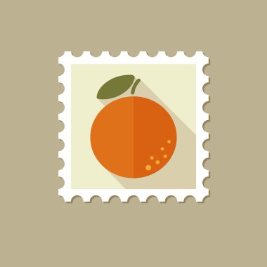 Uzun gölge ile turuncu düz pul