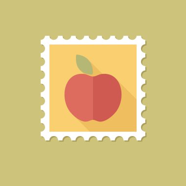 Uzun gölge ile Apple düz pul