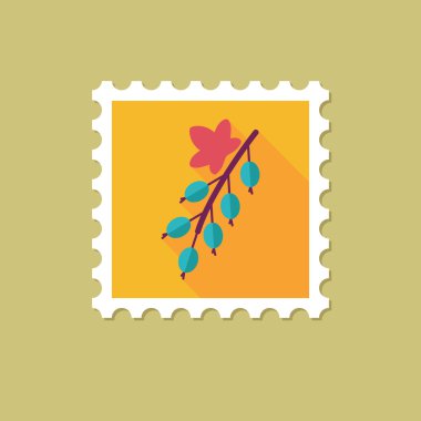 Frenk üzümü uzun gölge ile düz pul