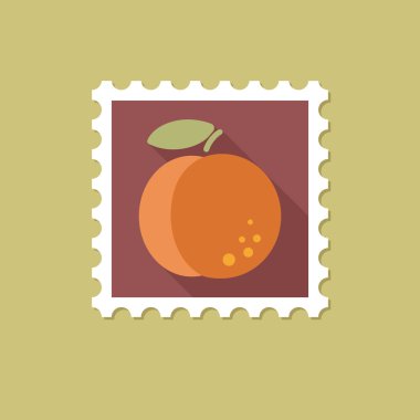 Uzun gölge ile şeftali düz pul